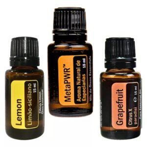 Kit Emagrecimento Óleos Essenciais MetaPWR, Lemon e Grapefruit (15ml)